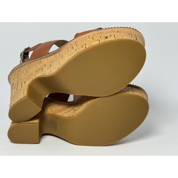 Coach Quartz Saddle Soft Milled Leather Platform Sandals 7.5- NIB! - Picture 7 of 9